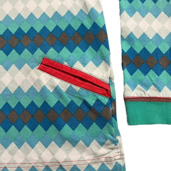 4 Funky Flavours Sz 110/116 (5-6Y) Geometric Diamond Stripes Turtleneck - Picture 4 of 6